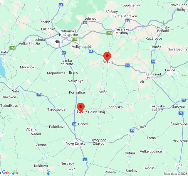 Google map: 48.08197877023065, 18.181342496029895